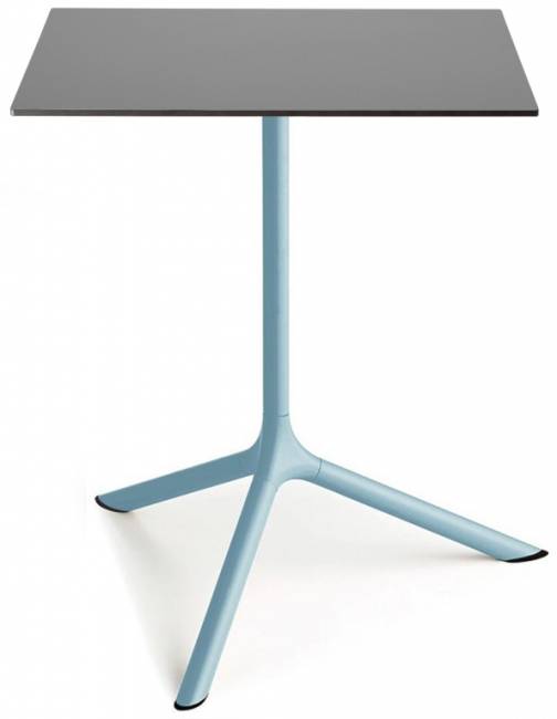 Стол ламинированный обеденный Tripe Maxi голубой, антрацит 700х700х740 мм