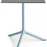 Стол ламинированный обеденный Tripe Maxi голубой, антрацит 700х700х740 мм