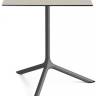 Стол ламинированный обеденный складной Tripe Maxi Folding антрацит, тортора 700х700х740 мм