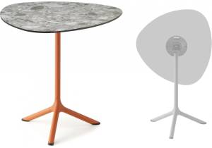 Стол ламинированный обеденный складной Tripe Folding терракотовый, зернистый 640х640х740 мм