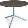 Столик ламинированный кофейный Tripe Maxi голубой, кортен Ø800х510 мм Столик ламинированный кофейный Tripe Maxi голубой, кортен Ø800х510 мм