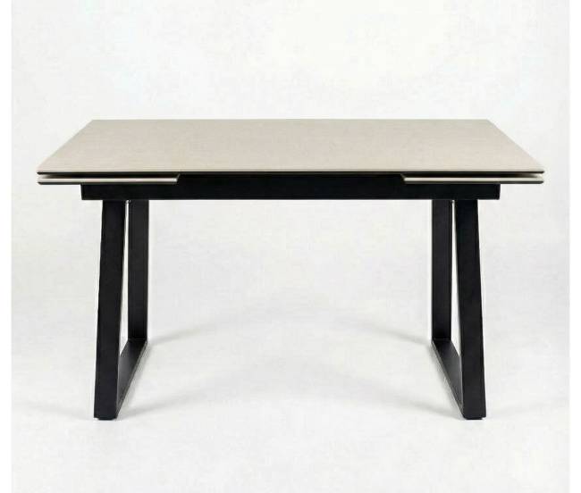 Стол DikLine DZ160 Текстиль бежевый/черные (2 уп.)