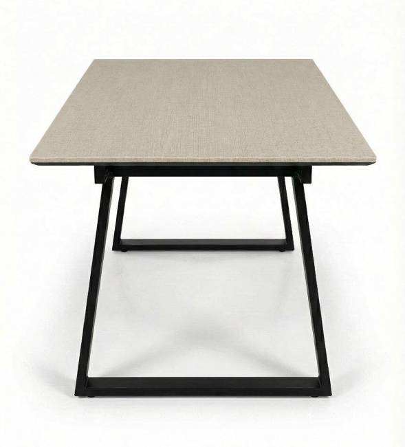 Стол DikLine DZ160 Текстиль бежевый/черные (2 уп.)