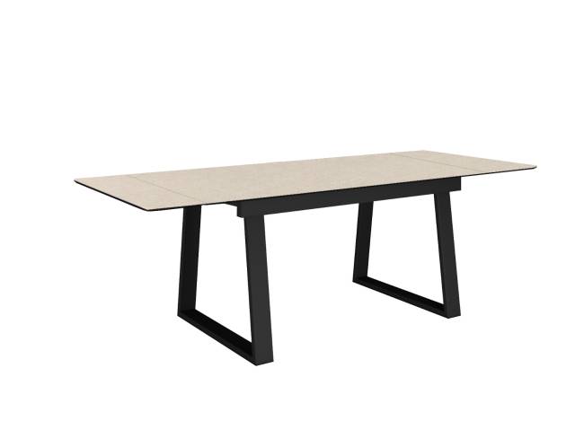 Стол DikLine DZ160 Текстиль бежевый/черные (2 уп.)