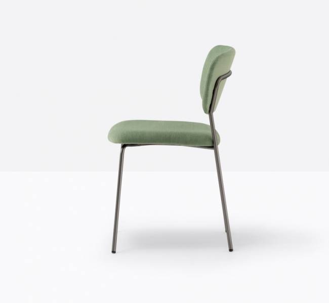 Стул с обивкой Jazz титановый, зеленый 485х515х785 мм