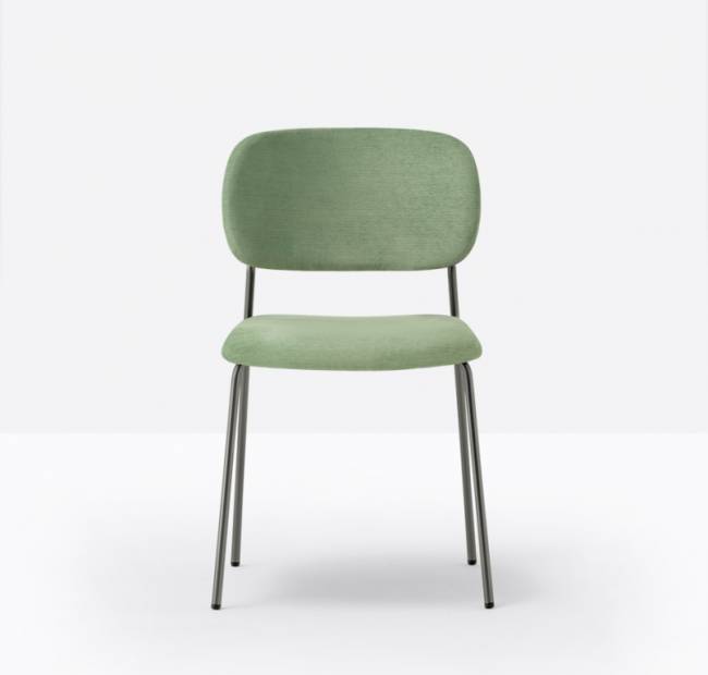 Стул с обивкой Jazz титановый, зеленый 485х515х785 мм