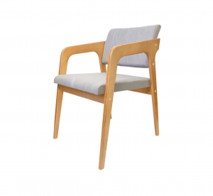 Стул-кресло Шадди натур/серый