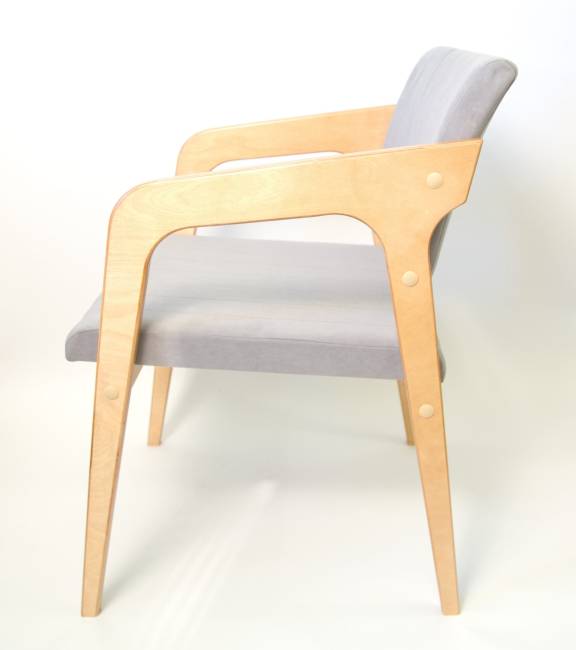 Стул-кресло Шадди натур/серый