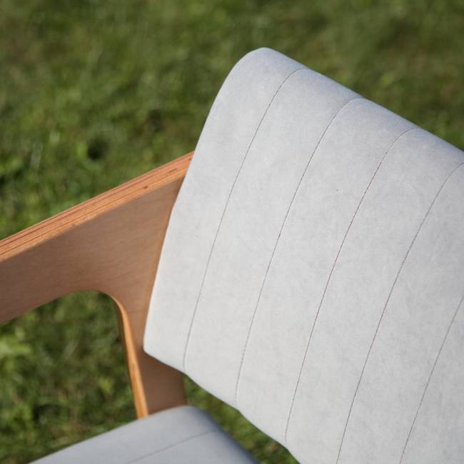 Стул-кресло Шадди натур/серый