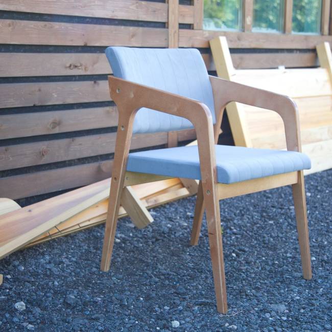 Стул-кресло Шадди натур/серый