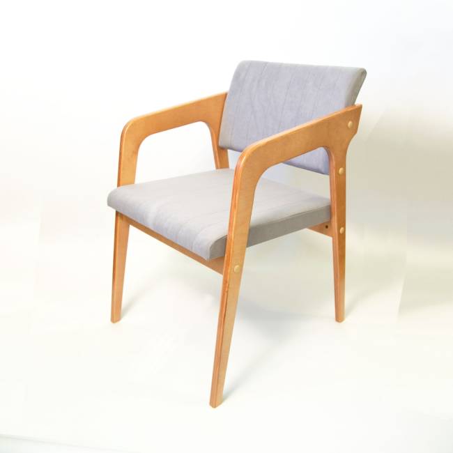 Стул-кресло Шадди натур/серый