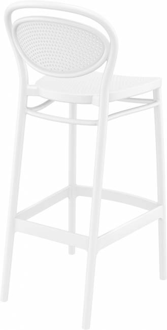 Стул пластиковый барный Marcel Bar 75 белый 450х520х1060 мм Стул пластиковый барный Marcel Bar 75 белый 450х520х1060 мм