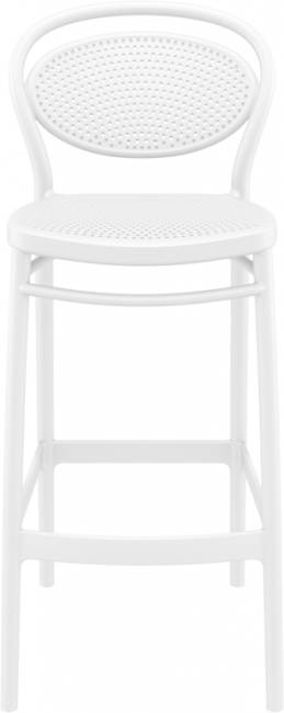 Стул пластиковый барный Marcel Bar 75 белый 450х520х1060 мм Стул пластиковый барный Marcel Bar 75 белый 450х520х1060 мм