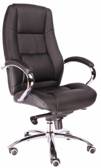 Офисное кресло  Kron M, натуральная кожа, черный