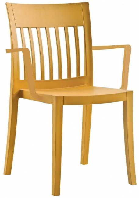 Кресло пластиковое Eden-K темно-желтый 600х540х860 мм