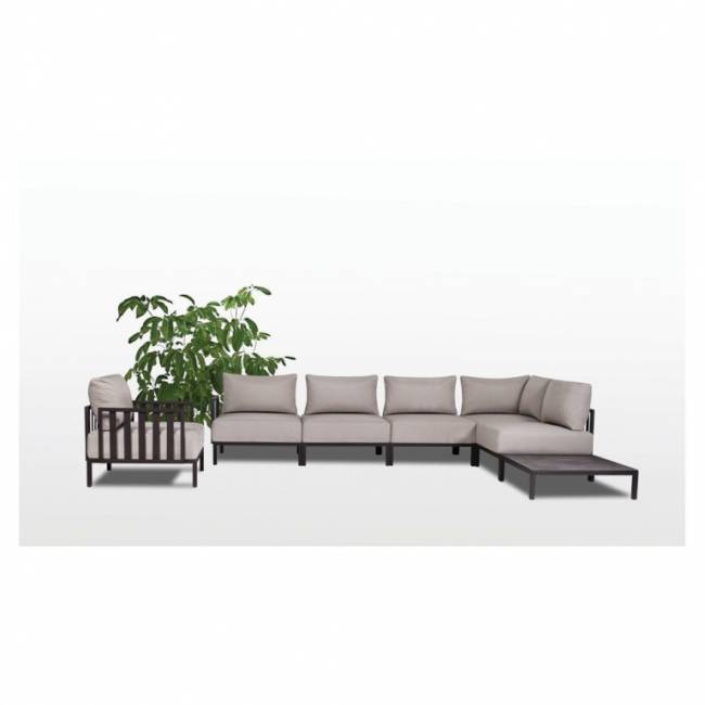 Модуль угловой Slim Stripe Corner Module (B) антрацит, светло-серый 740х740х687 мм