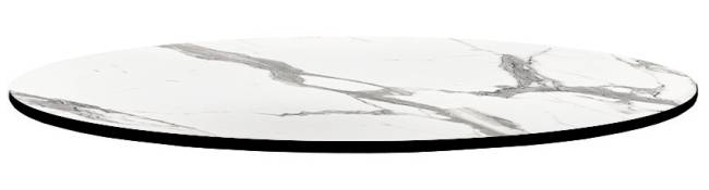 Столешница круглая Solid Compact Ø890 белый мрамор Ø890х12 мм