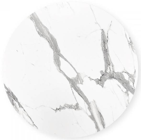 Столешница круглая Solid Compact Ø890 белый мрамор Ø890х12 мм