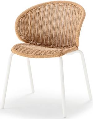 Стул плетеный Ocean белый, натуральный 520х530х830 мм