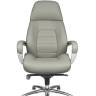 Кресло офисное / Порше / Porsche / светло-серая  кожа / алюминиевая база