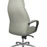 Кресло офисное / Порше / Porsche / светло-серая  кожа / алюминиевая база