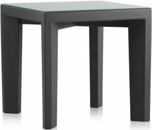 Стол пластиковый со стеклом Gino Standard 750х750х720 мм