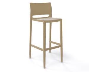 Стул пластиковый барный Bakhita 76 тортора 480х470х1030 мм
