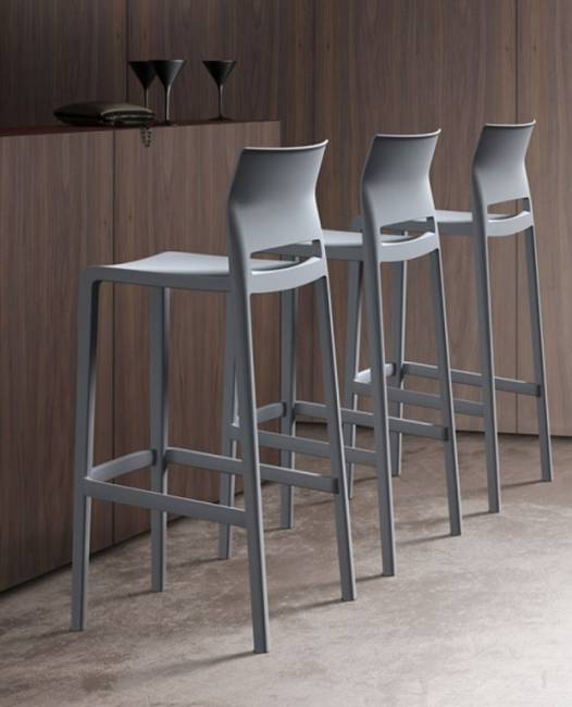 Стул пластиковый барный Bakhita 76 тортора 480х470х1030 мм Стул пластиковый барный Bakhita 76 тортора 480х470х1030 мм