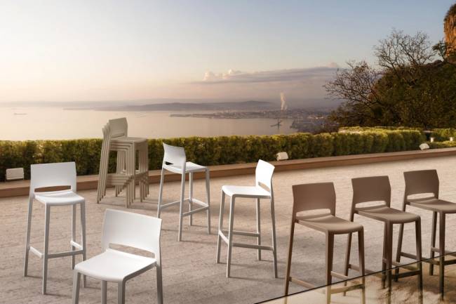 Стул пластиковый барный Bakhita 76 тортора 480х470х1030 мм Стул пластиковый барный Bakhita 76 тортора 480х470х1030 мм