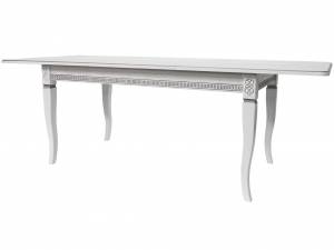 Стол обеденный Фидея 3 белый/серебро 120/160*70