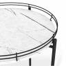 Столик журнальный SHT-CT20 белый мрамор/черный муар