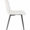 Стул обеденный DOBRIN ALEX, черные матовые ножки, белая экокожа (P-02)