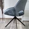 Стул BERRIES 360 град. Синий Loris-37, велюр/ темно-синий 7525-56, велюр/ черный каркас, DISAUR