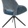 Стул BERRIES 360 град. Синий Loris-37, велюр/ темно-синий 7525-56, велюр/ черный каркас, DISAUR