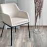 Стул АЛИСТЕР, цвет RAIN 1 молочный велюр / черный каркас М-City
