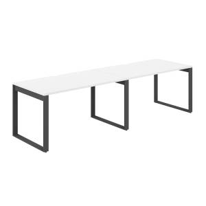 AG.178.WH.V.72.AN / Рабочая станция s-b-s 2800х800х750 / профиль О-образный: 70х20 антрацит; столешница с вырезом; столешница: белый