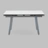 Стол Тайл 140-200/85/75 столешница Snow white подстолье металл серый