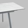 Стол Тайл 140-200/85/75 столешница Snow white подстолье металл серый