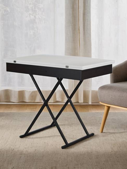 Стол-трансформер Лерон белый/черный Стол-трансформер Лерон белый/черный