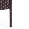 Лаундж сет (диван+2кресла+столик+подушки) (mod. 210000) коричневый, ткань: DB-02 бежевый пластиковый ротанг