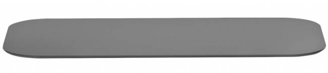 Столешница прямоугольная со скругленными углами Compact Laminate для подстолья Tripe Double антрацит 1400х700х12 мм