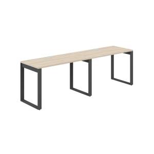 AG.171.AR.L.72.AN / Рабочая станция s-b-s 2400х600х750 / профиль О-образный: 70х20 антрацит; лючок: серебро; столешница: акация равелло