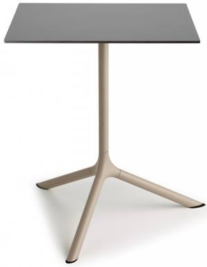 Стол ламинированный обеденный Tripe Maxi тортора, антрацит 700х700х740 мм