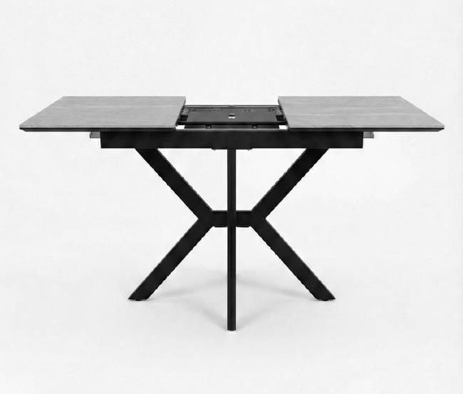 Стол DikLine DI100 Мрамор Кандела cветло-серый/опоры черные (2уп.)