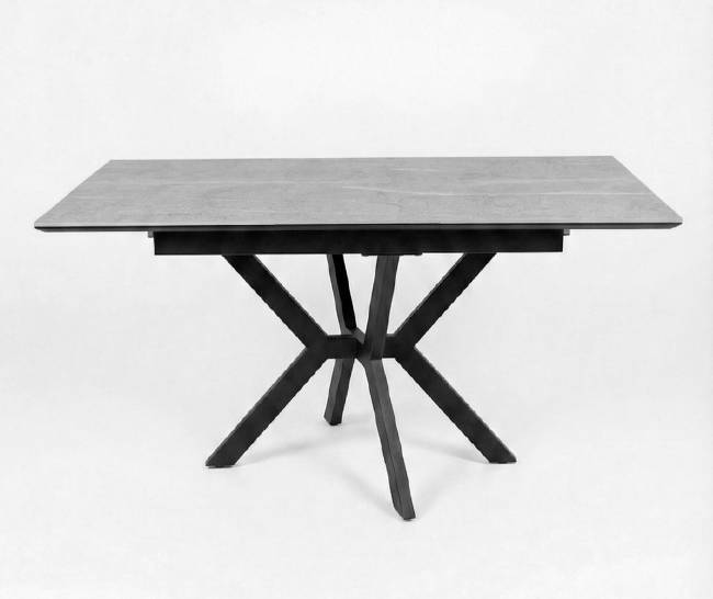 Стол DikLine DI100 Мрамор Кандела cветло-серый/опоры черные (2уп.)