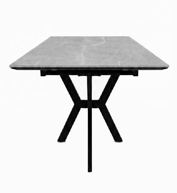 Стол DikLine DI100 Мрамор Кандела cветло-серый/опоры черные (2уп.)