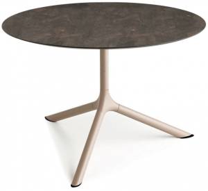 Столик ламинированный кофейный Tripe Maxi тортора, кортен Ø800х510 мм