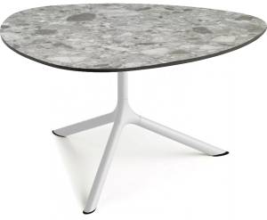 Столик ламинированный кофейный Tripe Maxi белый, зернистый 830х830х510 мм