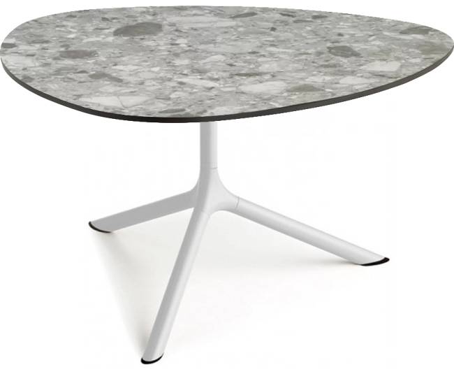 Столик ламинированный кофейный Tripe Maxi белый, зернистый 830х830х510 мм Столик ламинированный кофейный Tripe Maxi белый, зернистый 830х830х510 мм