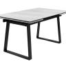 Стол DikLine DZ160 Мрамор Кристал белый/черные (2 уп.)